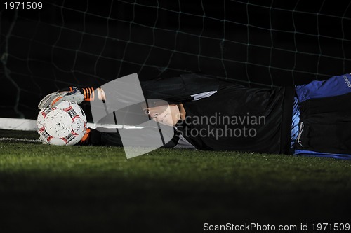 Image of soccer   goal keeper