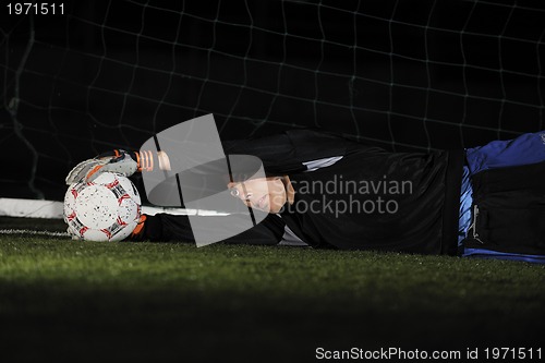 Image of soccer   goal keeper