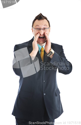 Image of one young businessman isolated