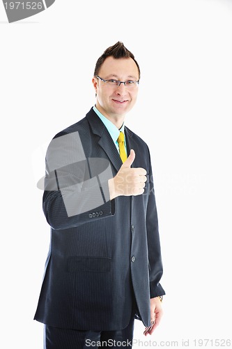Image of one young businessman isolated