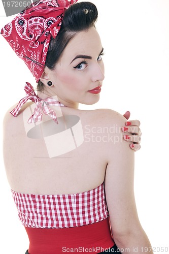 Image of beautiful young woman isolated on white