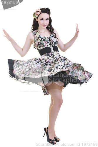 Image of beautiful young woman isolated on white