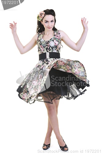 Image of beautiful young woman isolated on white