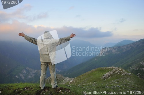 Image of fresh sunrise at mountain 