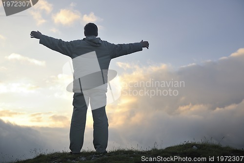 Image of fresh sunrise at mountain 