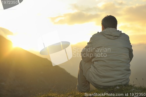 Image of fresh sunrise at mountain 