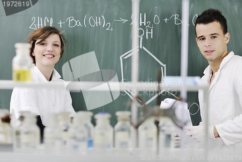 Image of students couple in lab