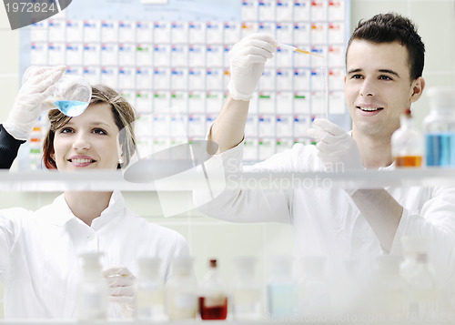 Image of students couple in lab