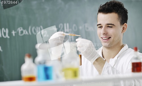 Image of young scientist in lab