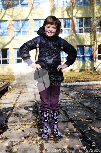 Image of happy school girl