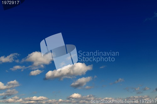 Image of blue sky with white clouds