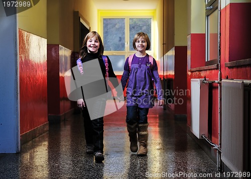 Image of happy children group in school