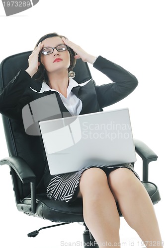 Image of business woman isolated one