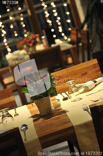 Image of luxury modern indoor restaurant 