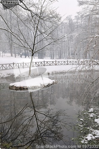 Image of early mornig at beutiful winter day 