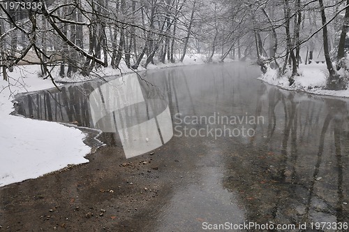 Image of early mornig at beutiful winter day 