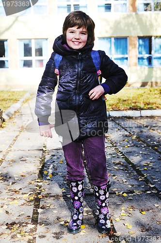 Image of happy school girl