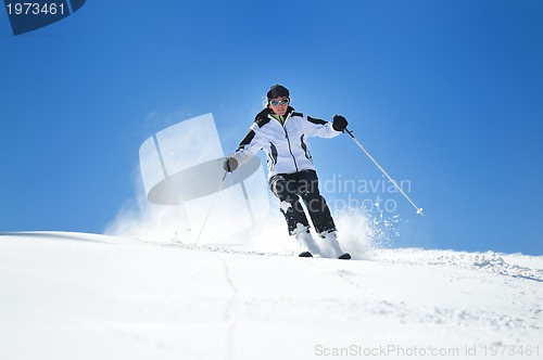 Image of winer woman ski