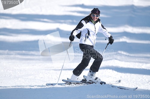 Image of winer woman ski