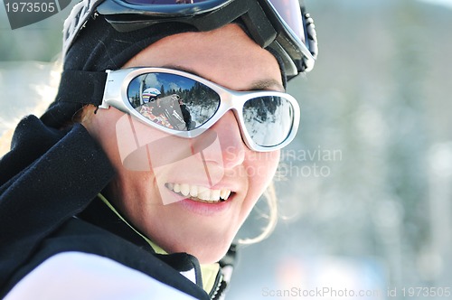 Image of winer woman ski