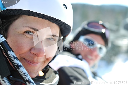 Image of winer woman ski