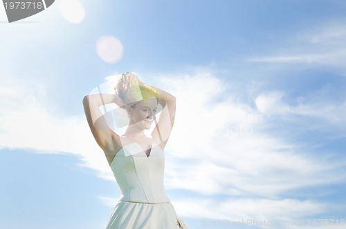 Image of beautiful bride outdoor