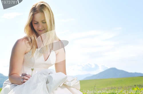 Image of beautiful bride outdoor