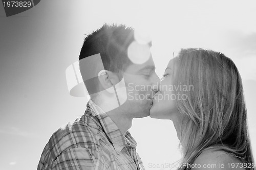Image of happy bride and groon outdoor