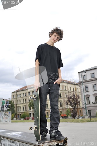 Image of Portrait of a young boy oudoor