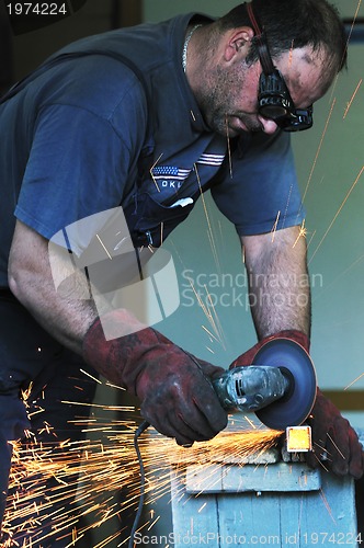 Image of industry worker sparks