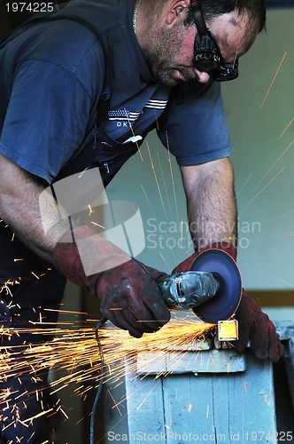 Image of industry worker sparks