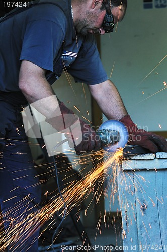 Image of industry worker sparks