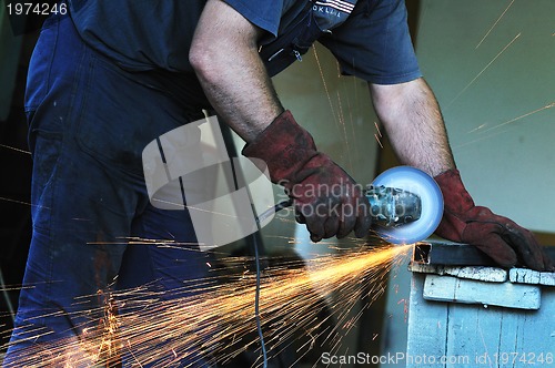 Image of industry worker sparks