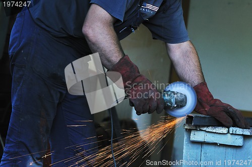 Image of industry worker sparks