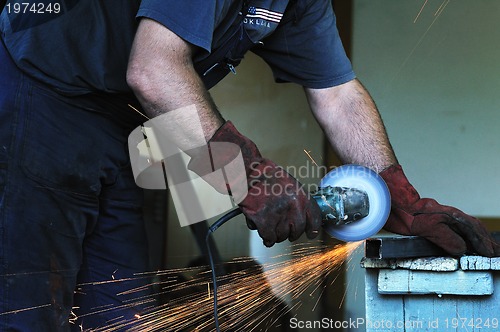 Image of industry worker sparks