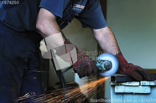 Image of industry worker sparks