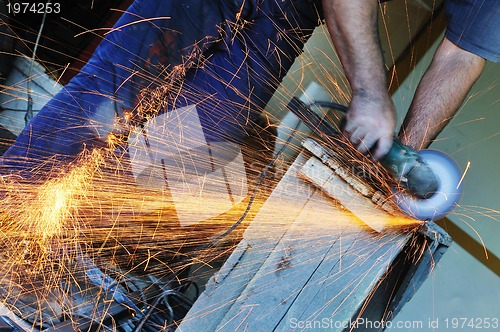 Image of industry worker sparks