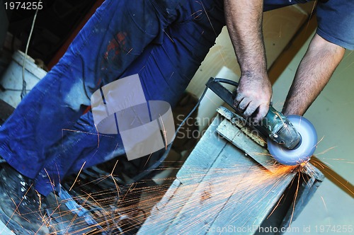 Image of industry worker sparks