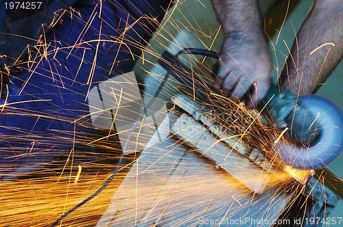 Image of industry worker sparks