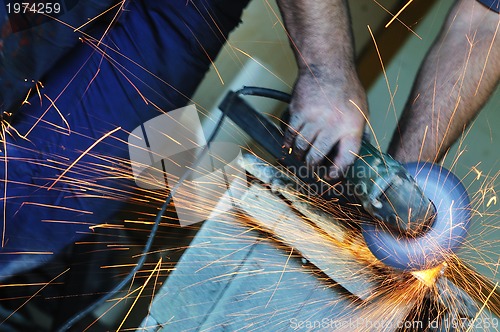 Image of industry worker sparks