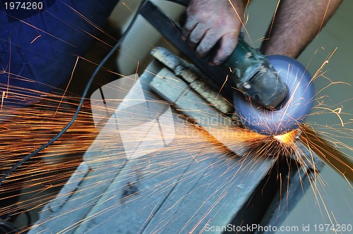 Image of industry worker sparks