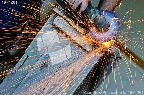 Image of industry worker sparks