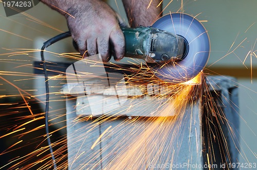 Image of industry worker sparks