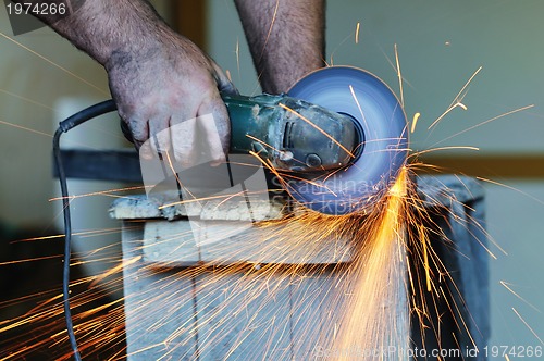 Image of industry worker sparks