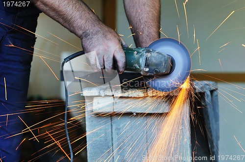 Image of industry worker sparks