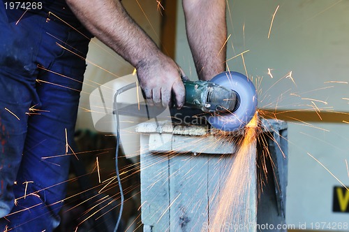 Image of industry worker sparks