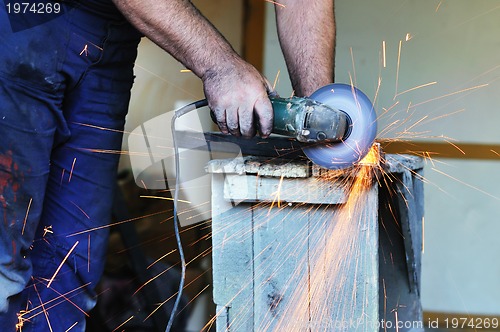 Image of industry worker sparks