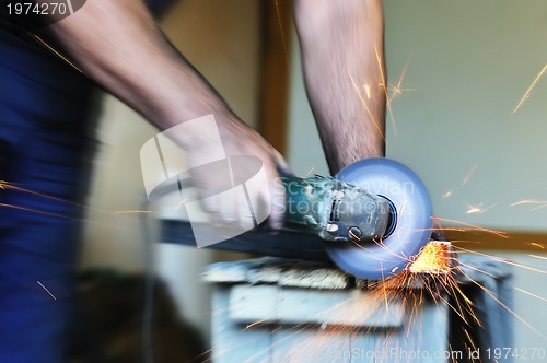 Image of industry worker sparks