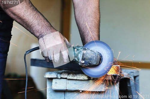 Image of industry worker sparks