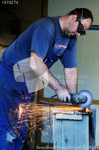 Image of industry worker sparks